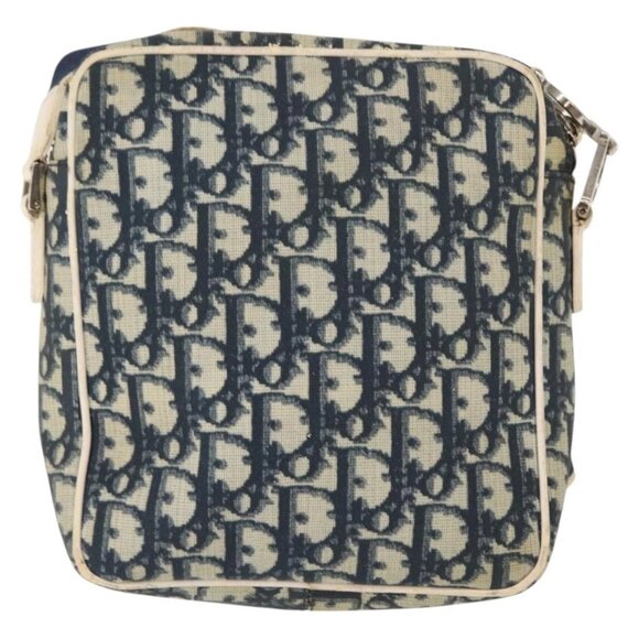 Christian Dior Trotter Canvas Shoulder Bag Navy Auth 147633 - Picture 3 of 16